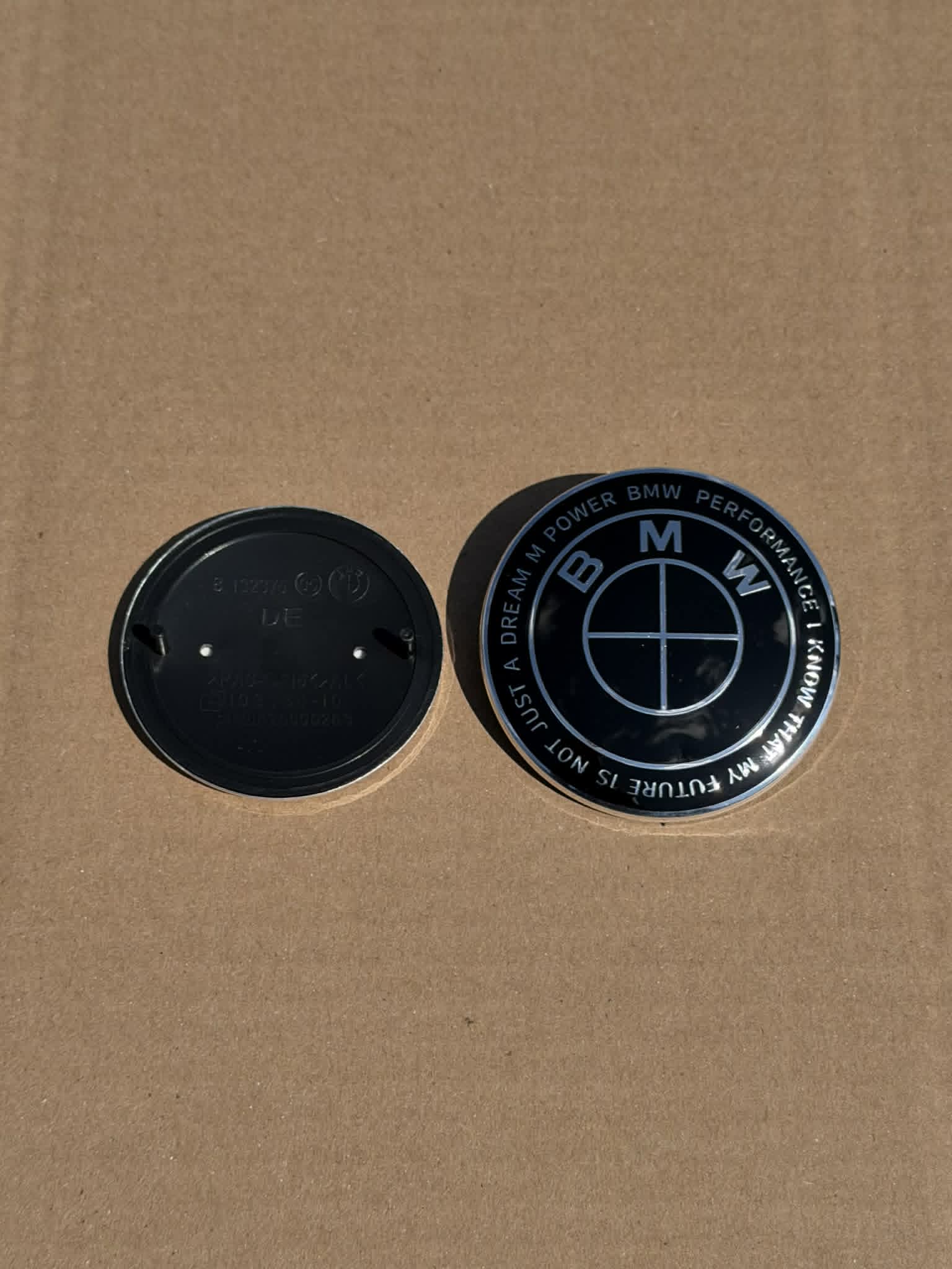 Front/rear BMW 82mm 74mm M Power, Hood Trunk Emblem Logos