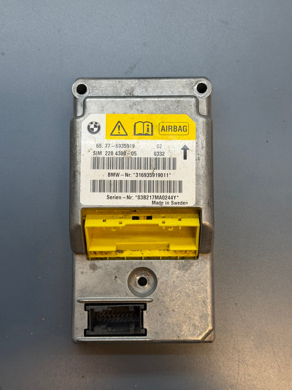 BMW E85 Z4 M54 2004 Module Control airbag 65776935919