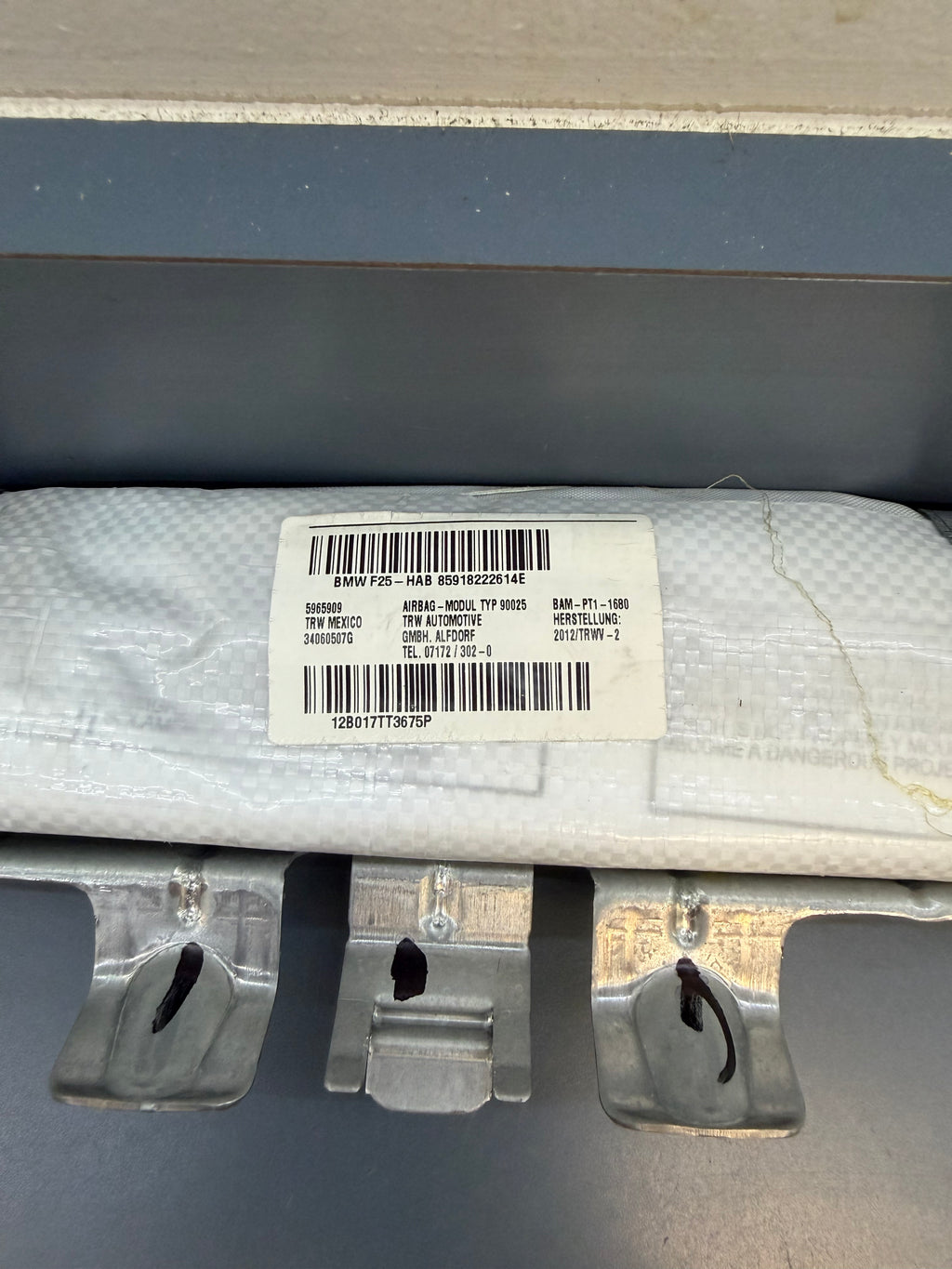 BMW F25 Right side Curtain Airbag 85918222614E