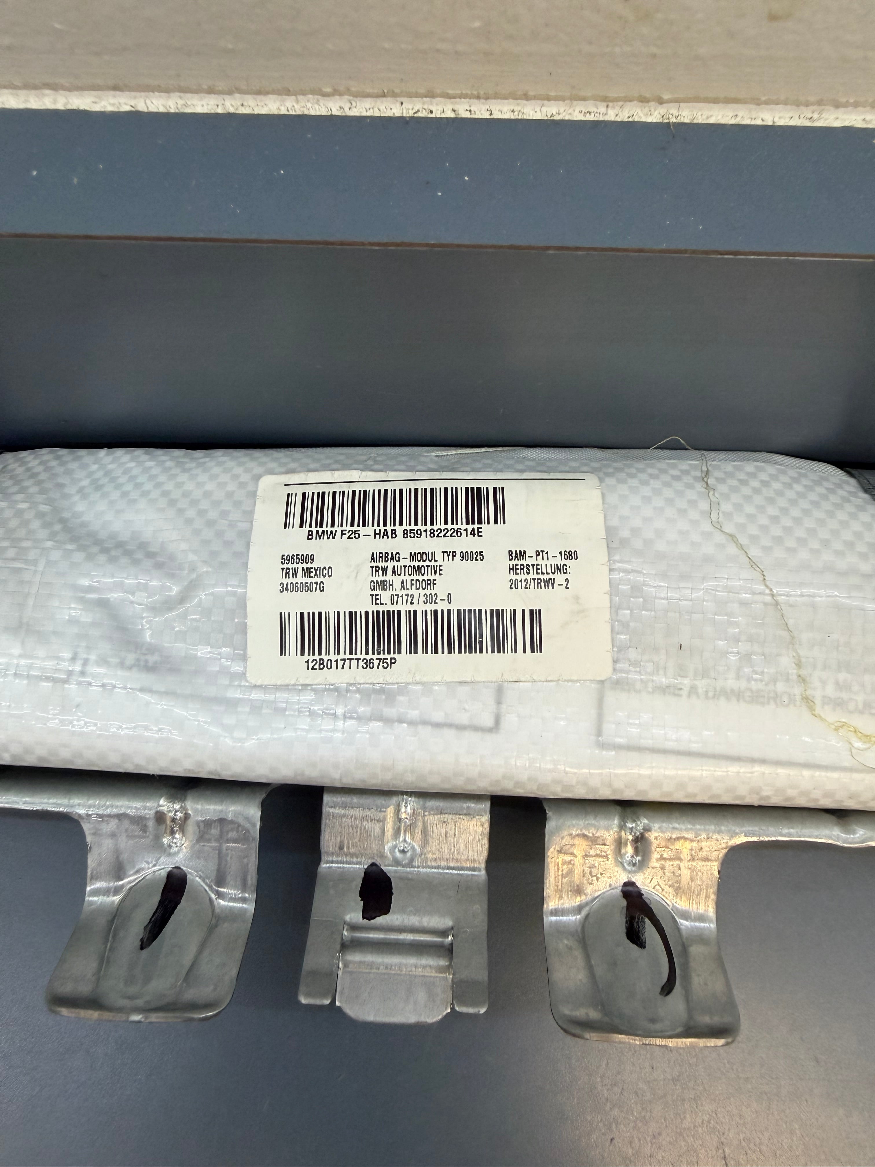 BMW F25 Right side Curtain Airbag 85918222614E