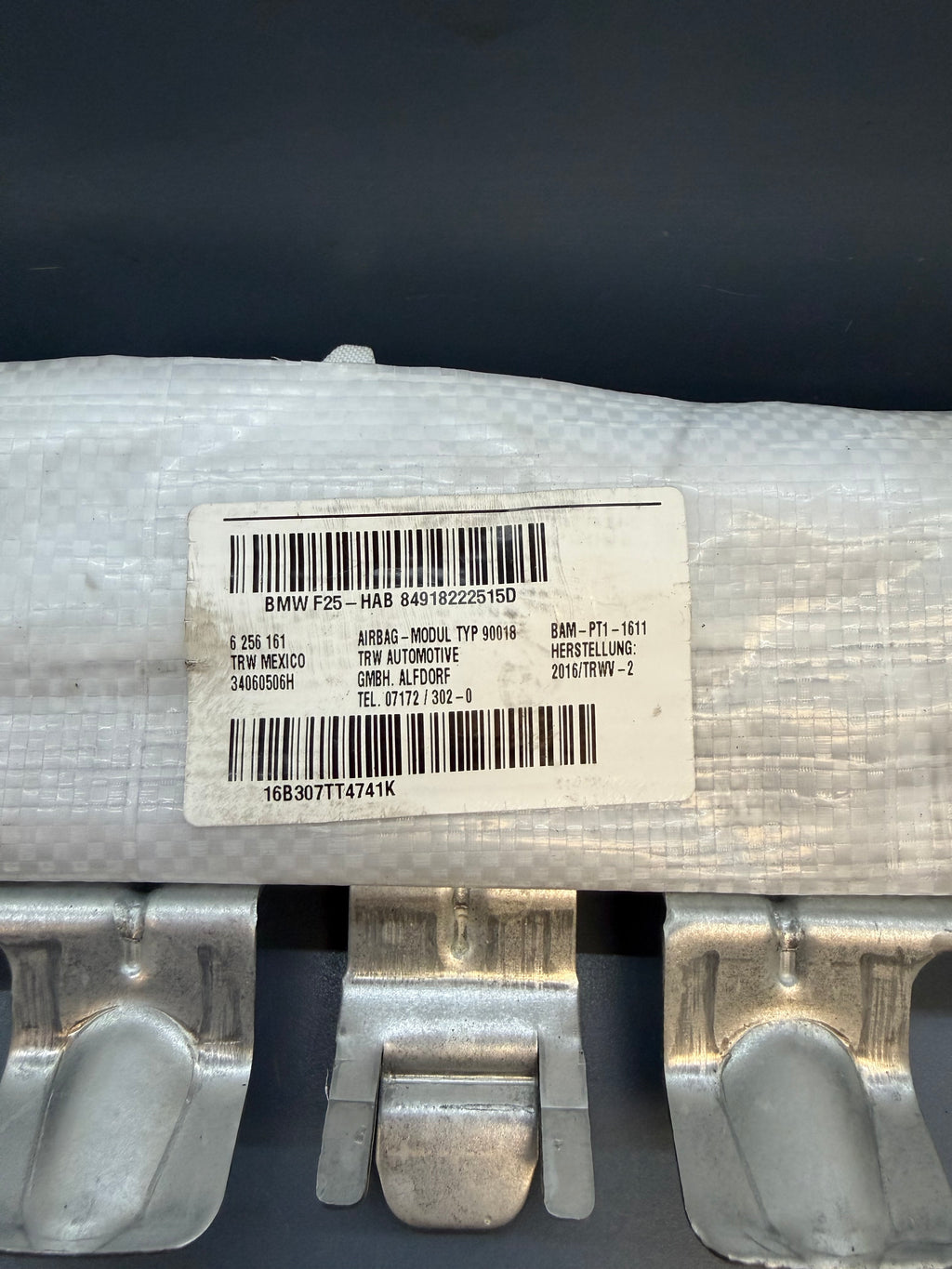 BMW F25 Left side Curtain Airbag 84918222515D