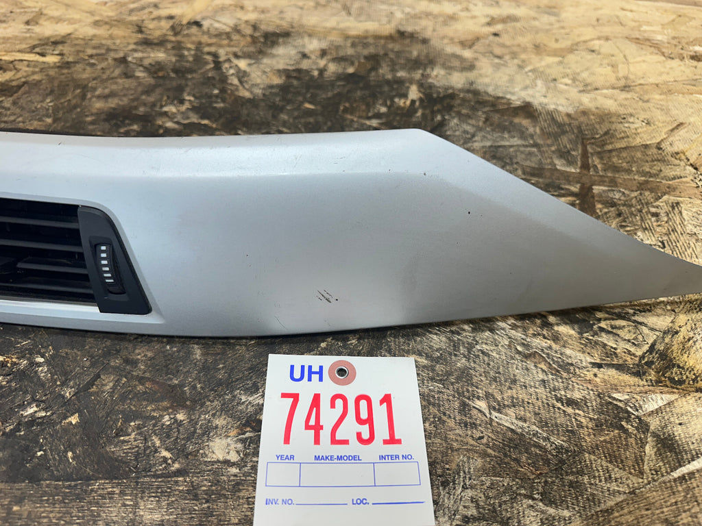 BMW 2011-2019 F30 F32 3 4 SERIES LEFT DASH VENT TRIM ALUMINUM OEM 9231206