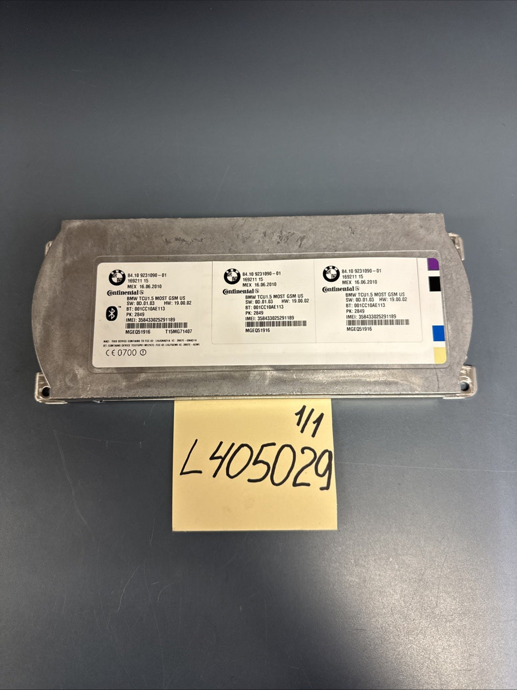 09-13 BMW X5 E70 LCI Bluetooth Telematics Module OEM TCU GSM 84.10 9231090-01