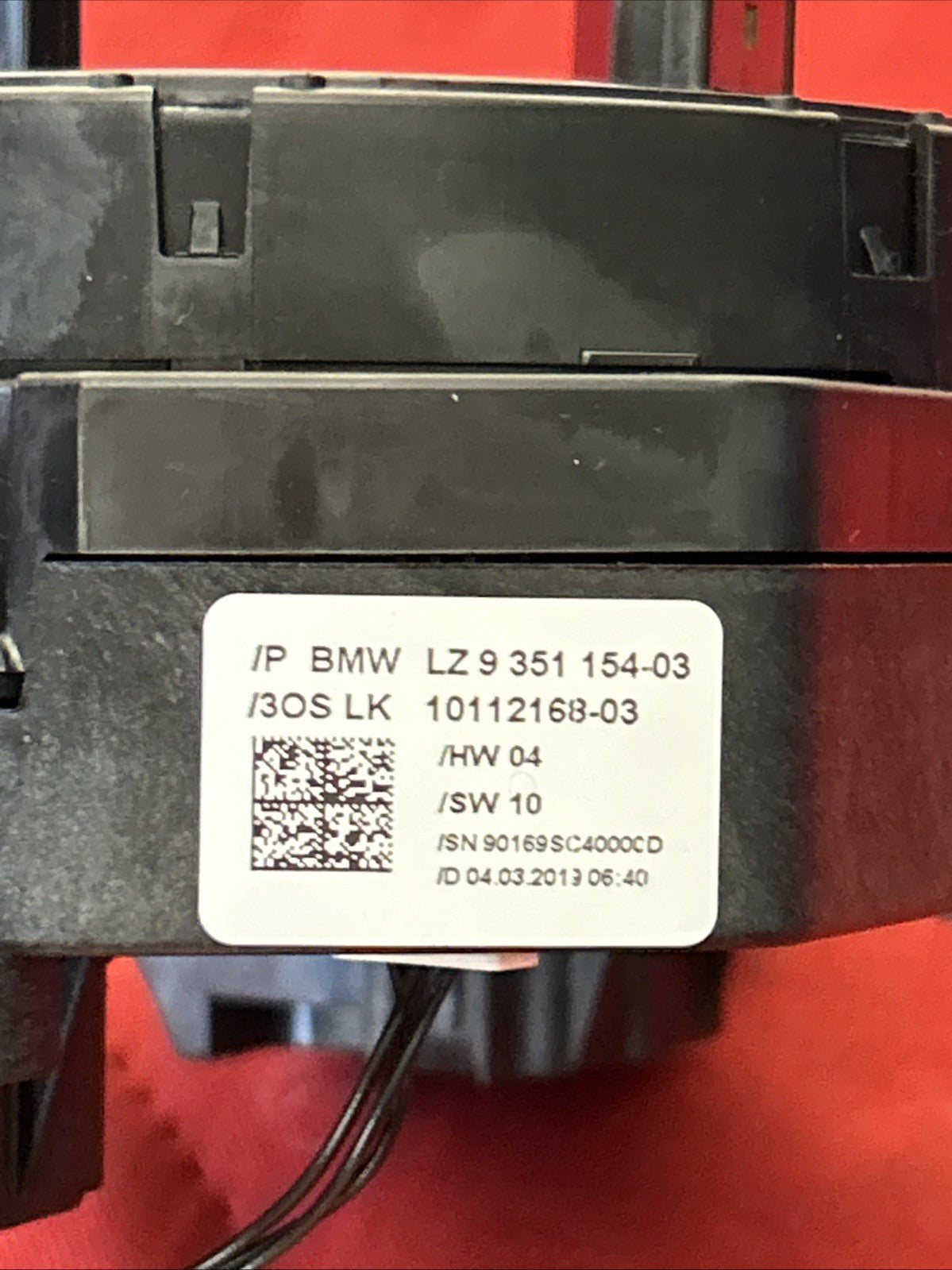 BMW 3 F25 F30 F31 F80 Indicator/wiper/slip ring switch (stalk) 9351154