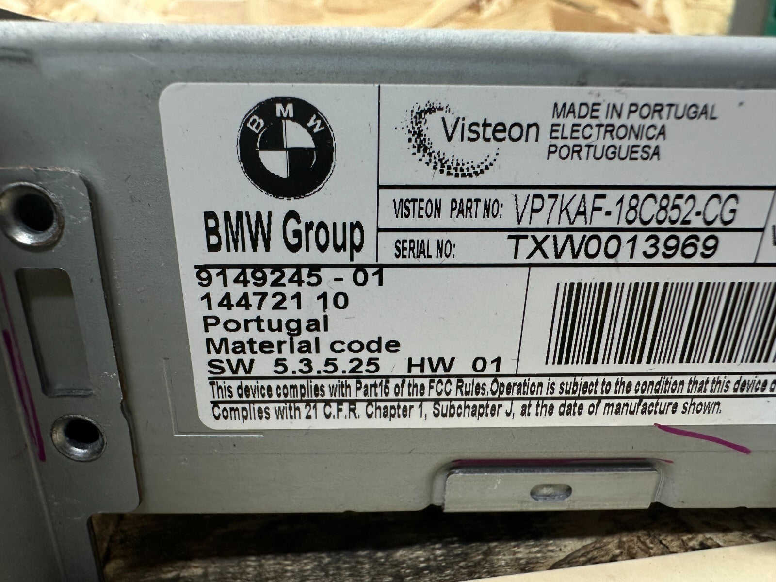 BMW 2004-2010 E60 5 SERIES RADIO AUDIO CD PLAYER NAVIGATION OEM 9149245