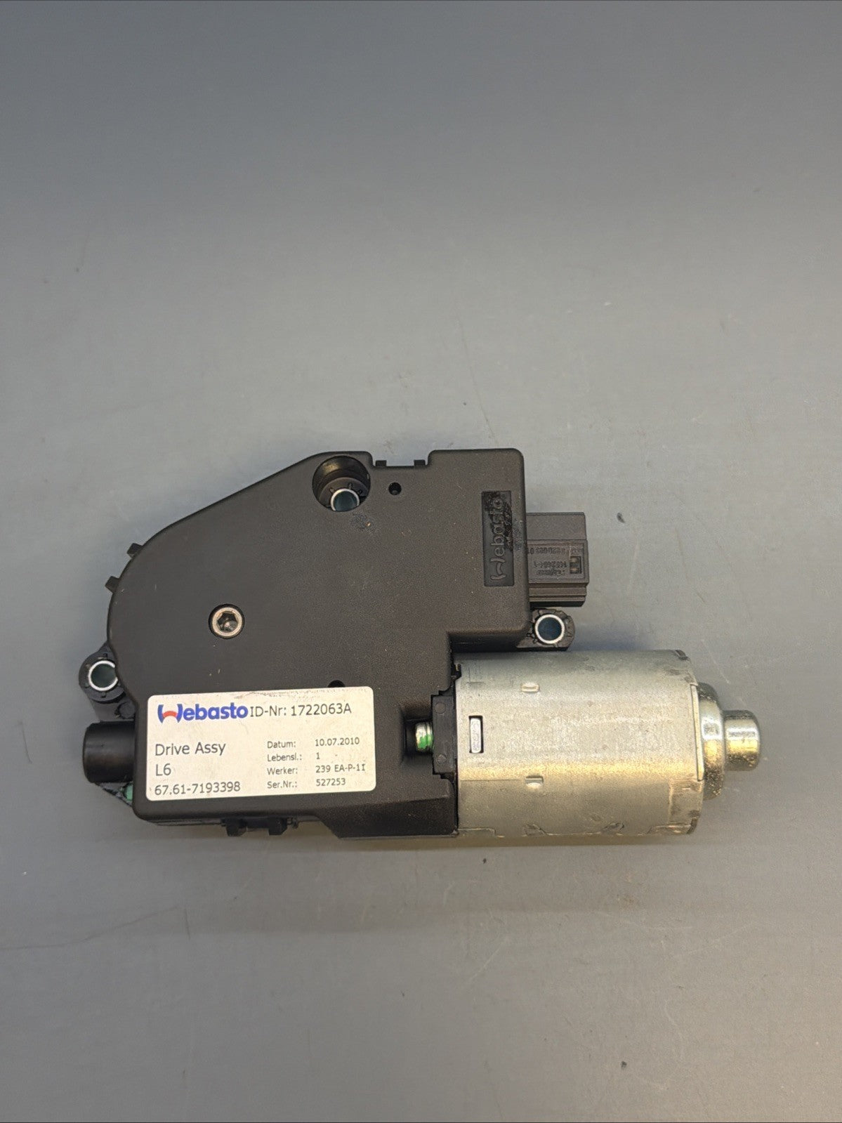 BMW OEM SUNROOF ELECTRIC MOTOR DRIVE UNIT MODULE E81 E82 E87 E90 E92 F10 7193398