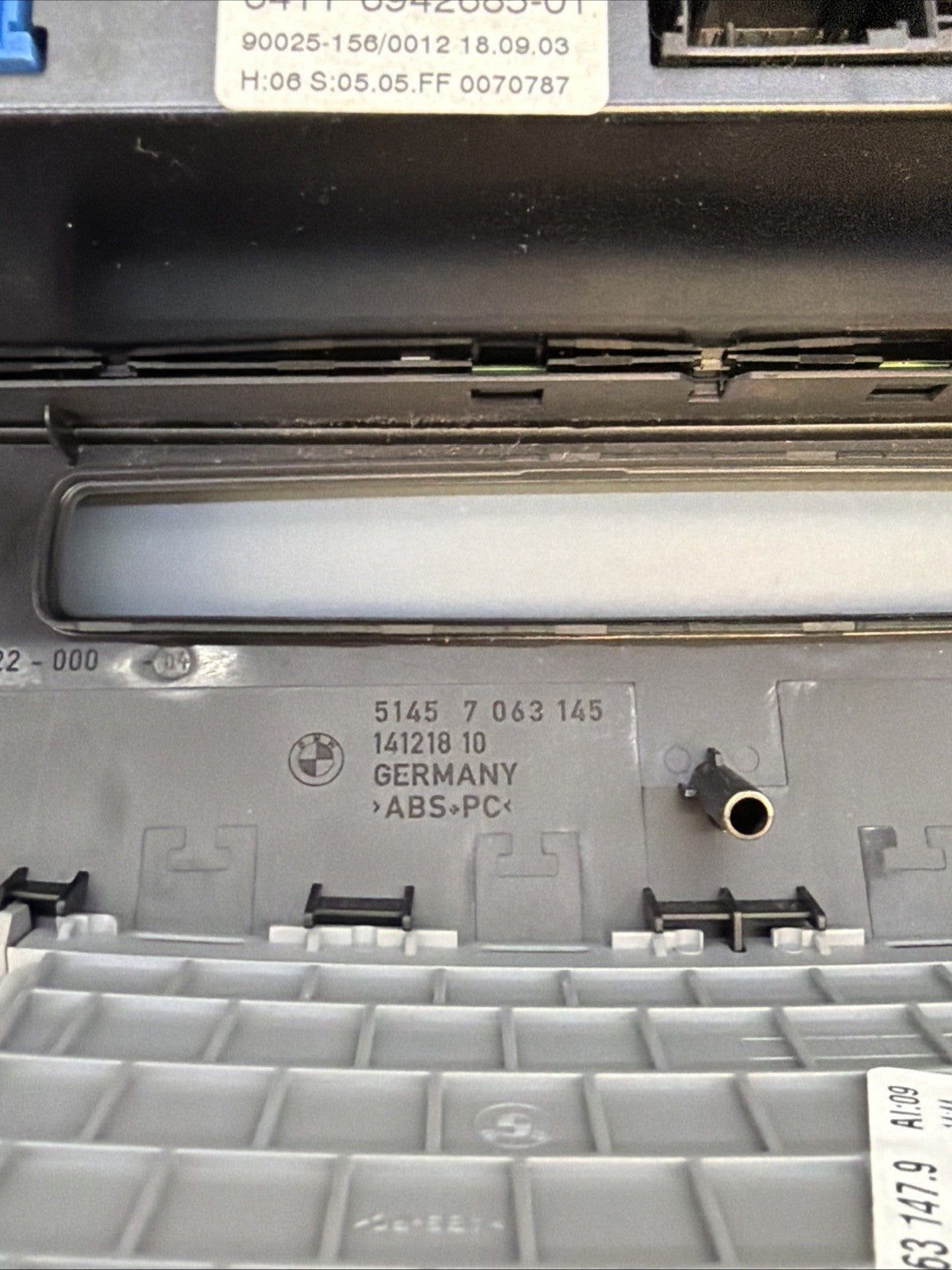 BMW 5 SERIES E60 E61 AC Control Unit Air Climate Control with storage 6946979