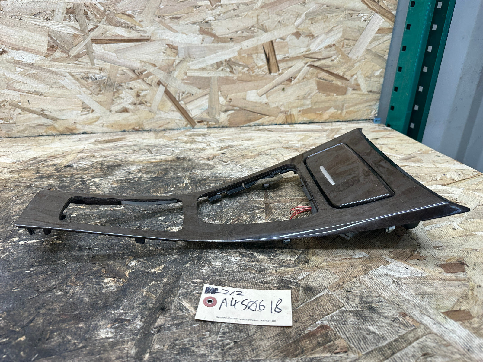 BMW 06-12 E90 3 SERIES NUTWOOD CENTER CONSOLE TRIM PIECE W ASH TRAY 9170875