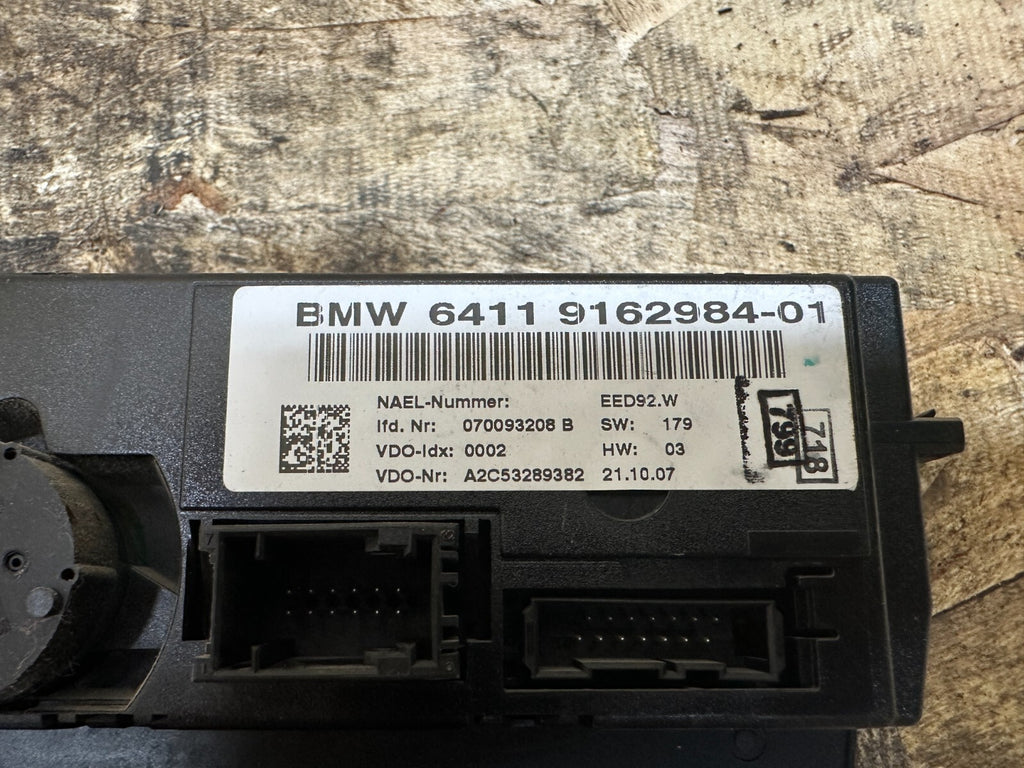BMW 2006-2013 E9X 3 SERIES AC HEATER CLIMATE CONTROL PANEL + TRIM OEM 6922257