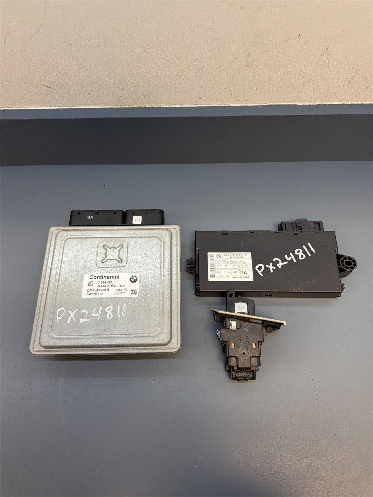BMW 328I 128I E90 E92 E93 E82 N52 ENGINE ECU SET DME MSV80 CAS3 KEY SET 7594483