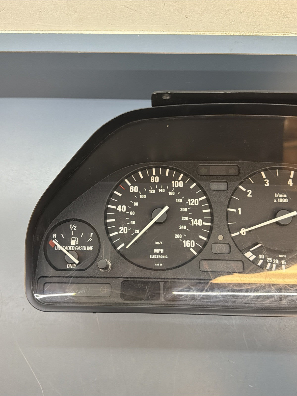 91-95 BMW E34 530i Front Cluster Speedometer Instrument Gauge Assy 8361730 OEM