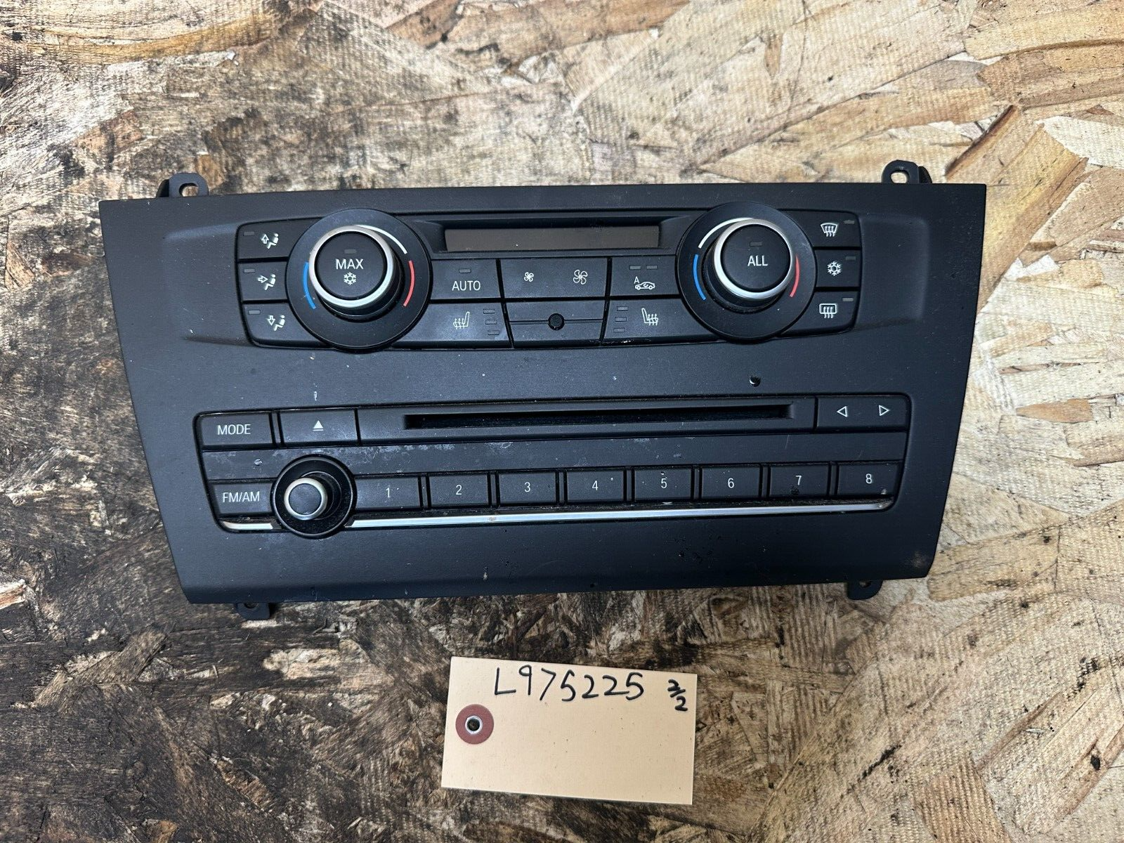 BMW 11-17 F25 X3 AC/HEATER CLIMATE CONTROL SWITCH PANEL+TRIM BLACK OEM 9259616