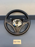 06-11 BMW E90 3 SERIES BLACK LEATHER SPORT STEERING WHEEL W PADDLES 6795858