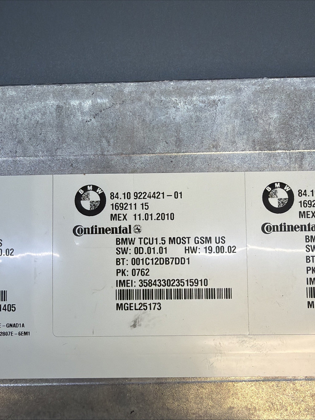 Bmw X5 E70 E71 E90 E92 Telematics Communication Bluetooth Control Module 9224421