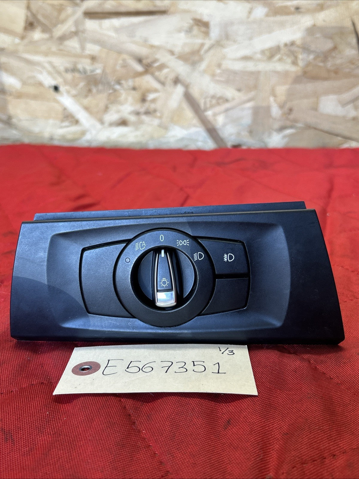 06-12 BMW E90 E92 E93 328i 335i HEADLIGHT CONTROL SWITCH UNIT BLACK 9169410