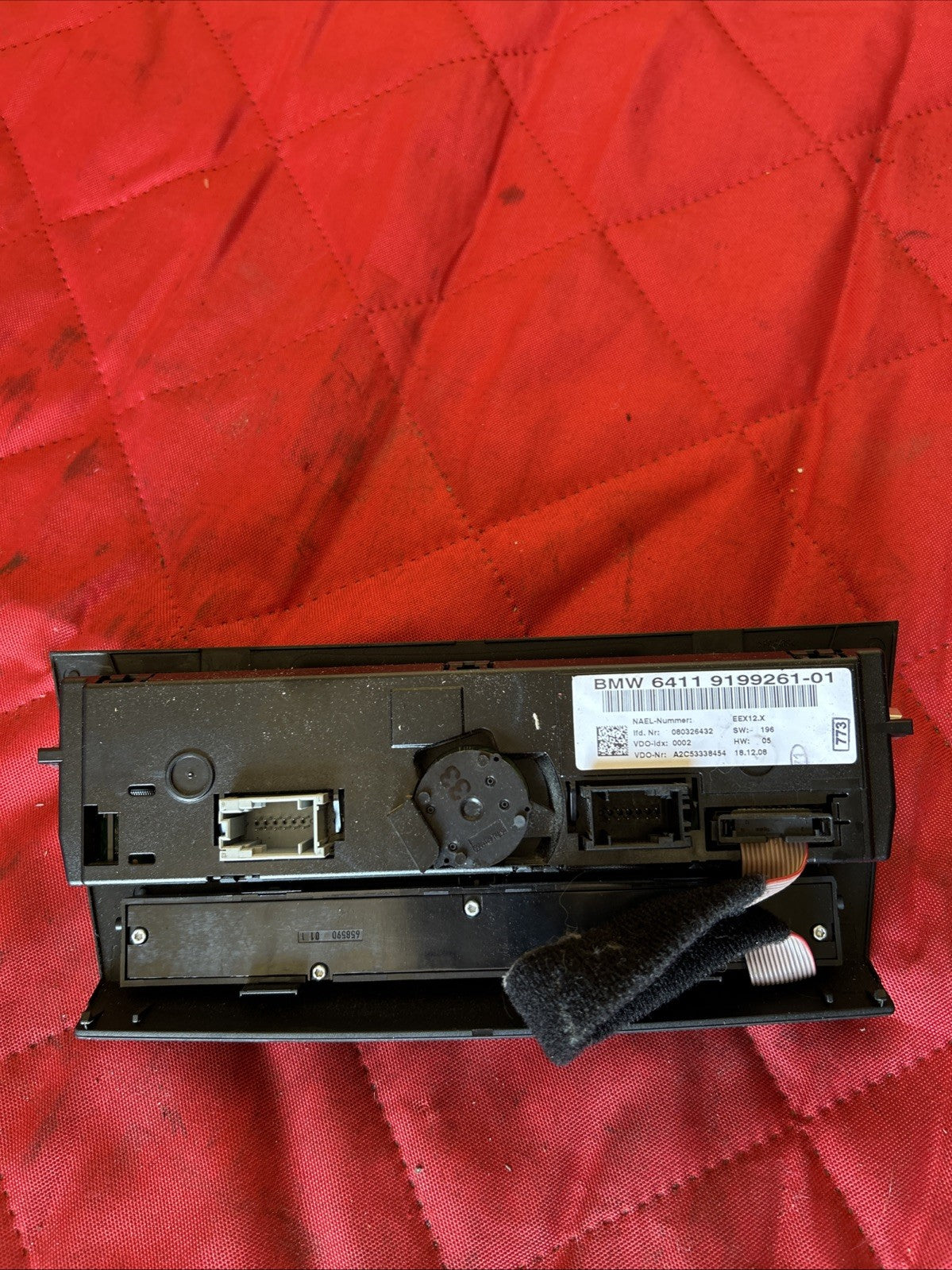 06 - 10 BMW E92 E93 328i 335i A/C Heater Climate Control Panel w/ Heated 9199261