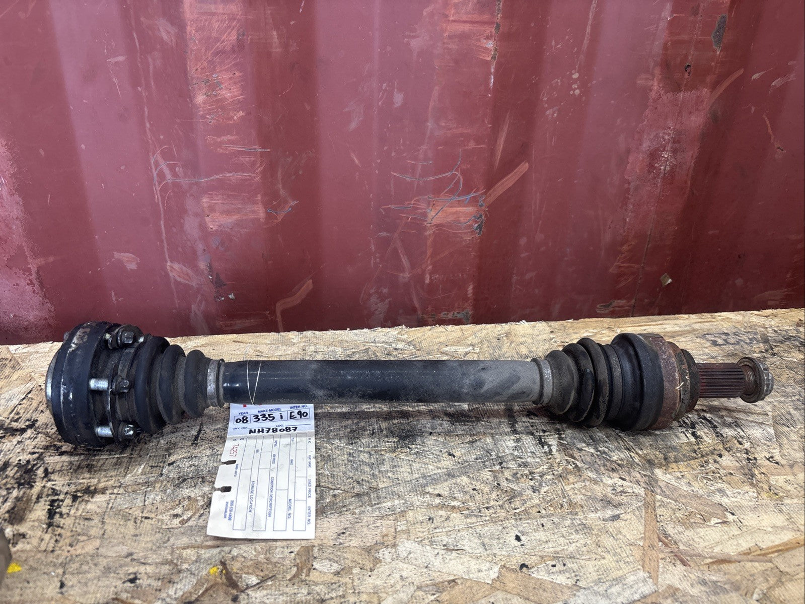 BMW OEM CV AXLE REAR LEFT  3 SERIES E90 USED N54 ENGINE 2008 3320 7580325