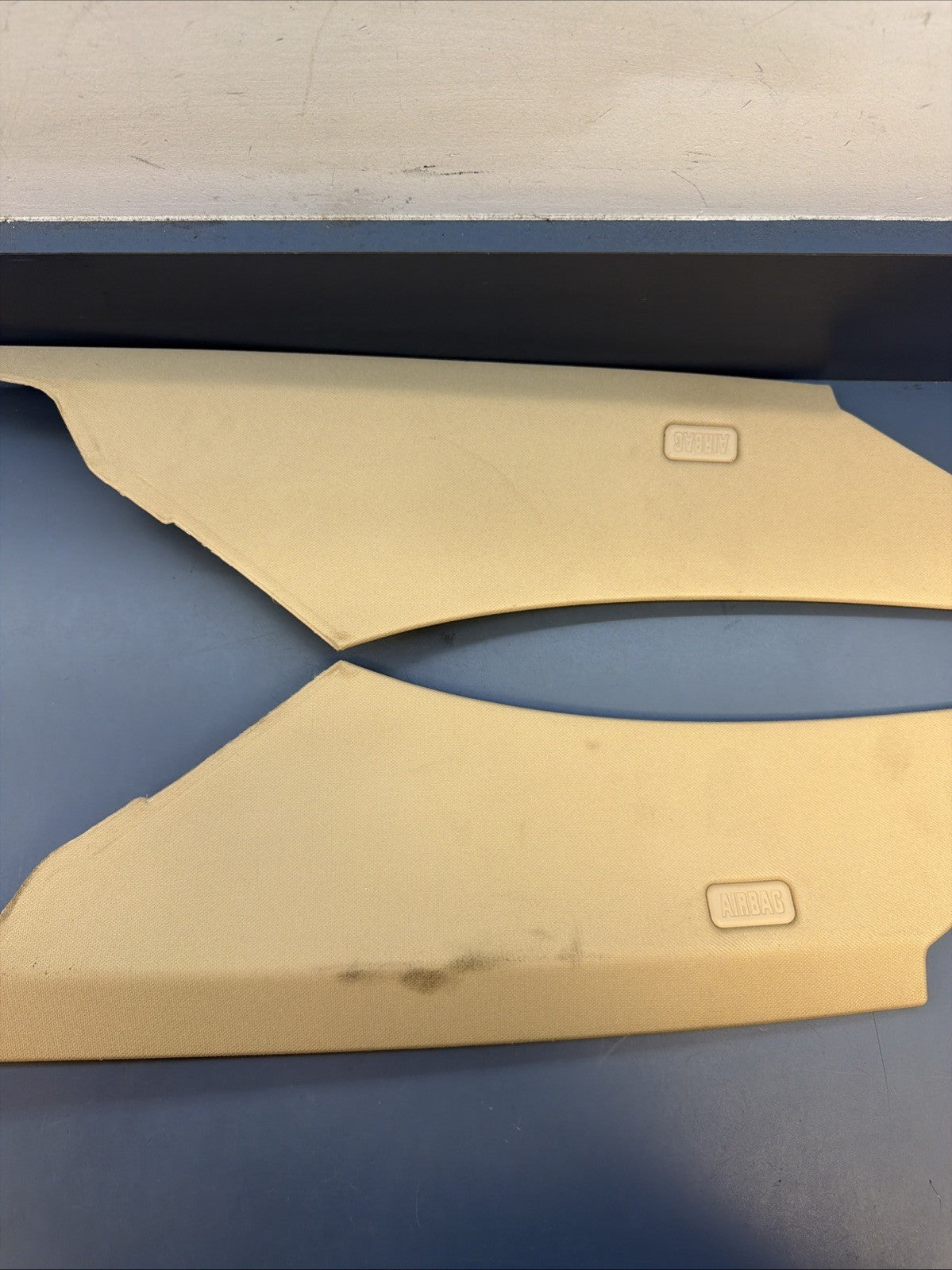 04-07 BMW E60 530I C PILLAR TIRM COVER REAR LEFT&RIGHT OEM 7027093 7027094 BEIGE