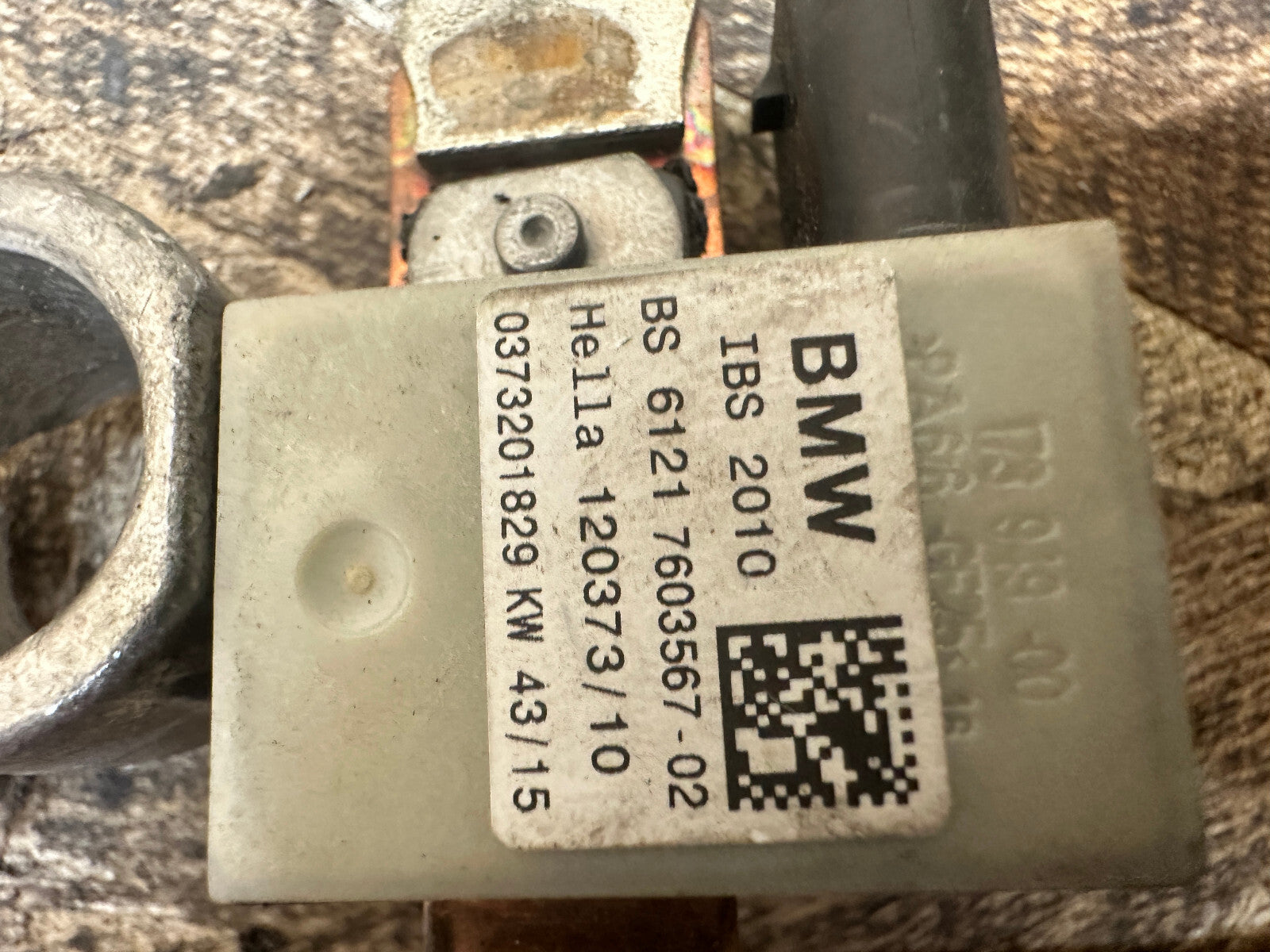 BMW 01-13 E93 E60 E70 E71 3/5 SERIES X5 X6 INTELLIGENT NEGATIVE BATTERY 7603567