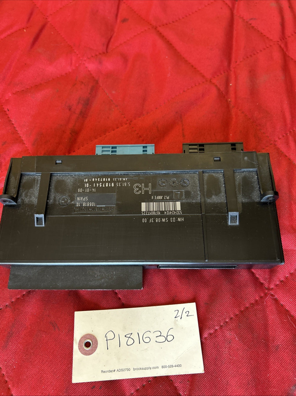 07-13 BMW E90 E92 E93 335i PL2 JBFE2 COMFORT BODY CONTROL MODULE BCM BCU 9187541