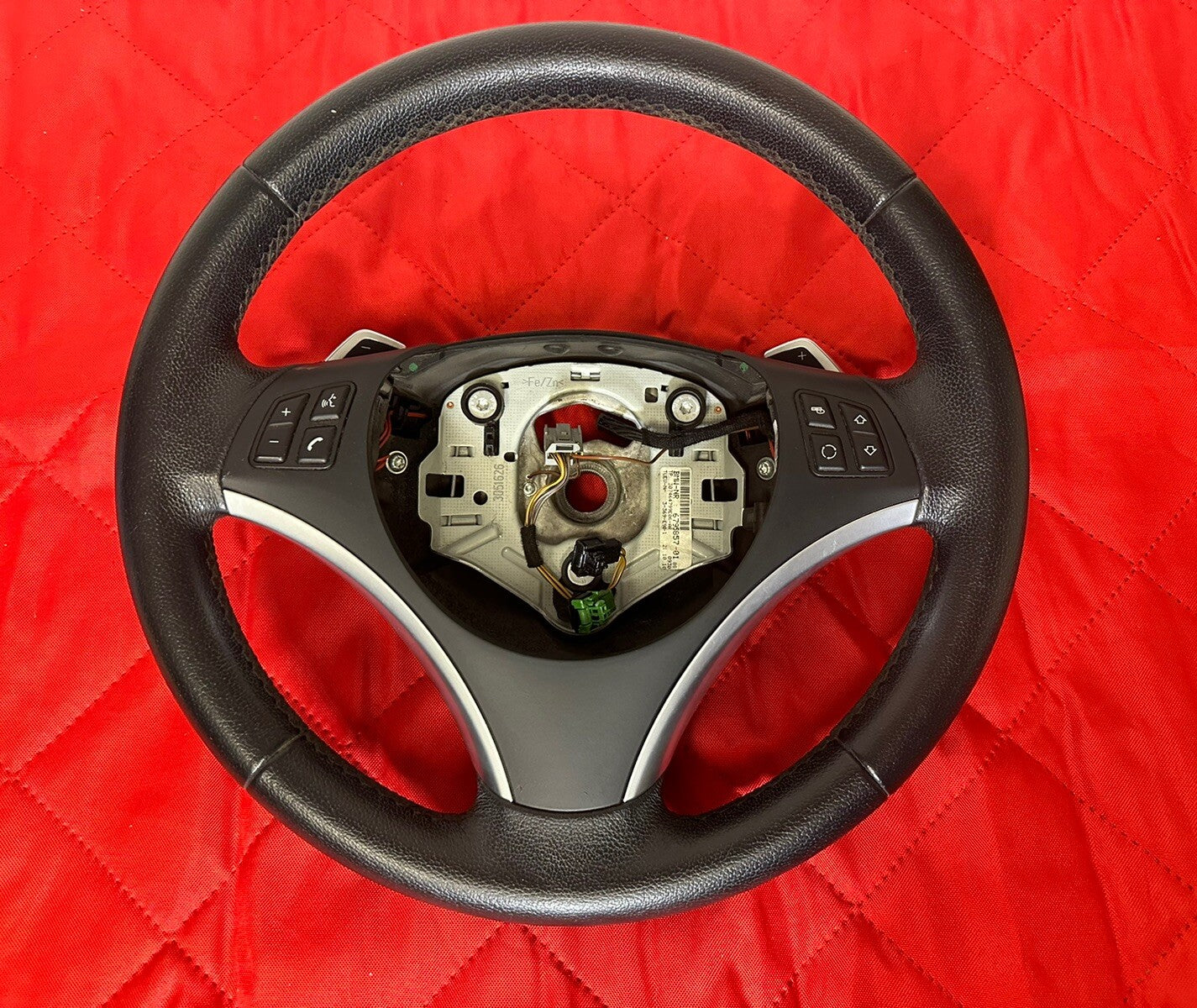 OEM BMW SPORT STEERING WHEEL BLACK LEATHER W/SHIFTERS E90 E92 E93 E82 6795857