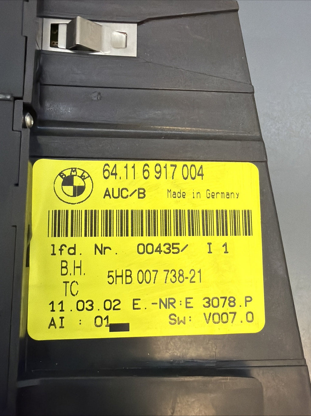 01-06 BMW E46 3-SERIES A/C HEATER CLIMATE CONTROL SWITCH PANEL 6917004 OEM