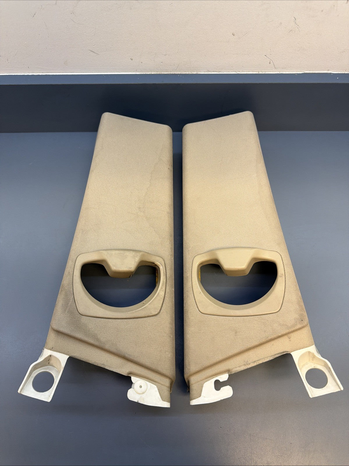 BMW E92 Right & Left Side B Pillar Center Post Trim Panel Gray 7117470 7117469