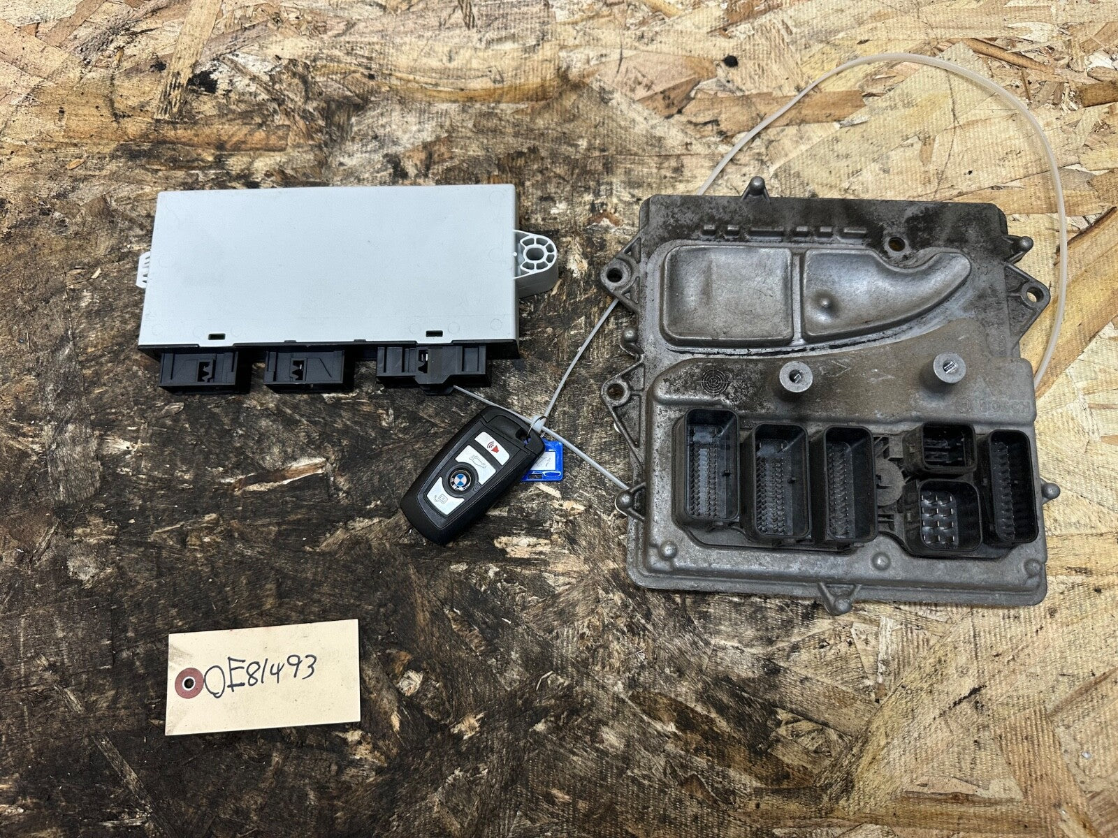 BMW 11-19 F25 F10 5 SERIES X3 N55 ECM+ACCESS SYSTEM+KEY SET 8626659+9339272+KEY