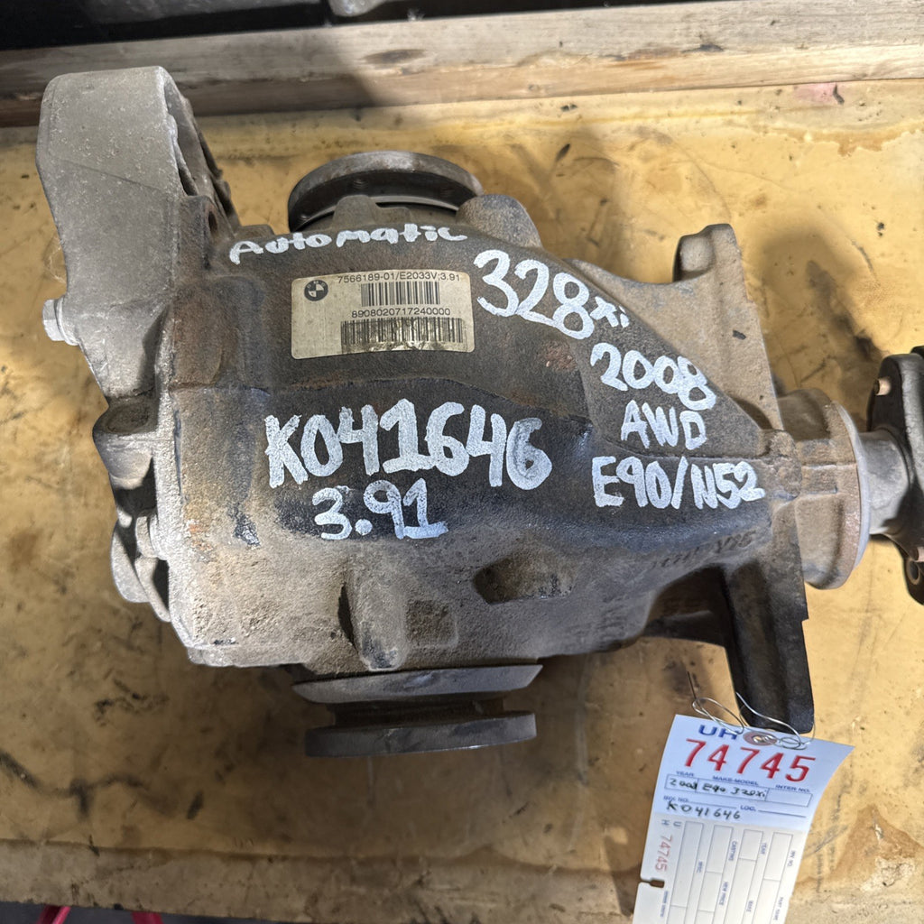 BMW REAR DIFFERENTIAL E90 328XI 3 SERIES  FINAL DRIVE 3.91 7566189
