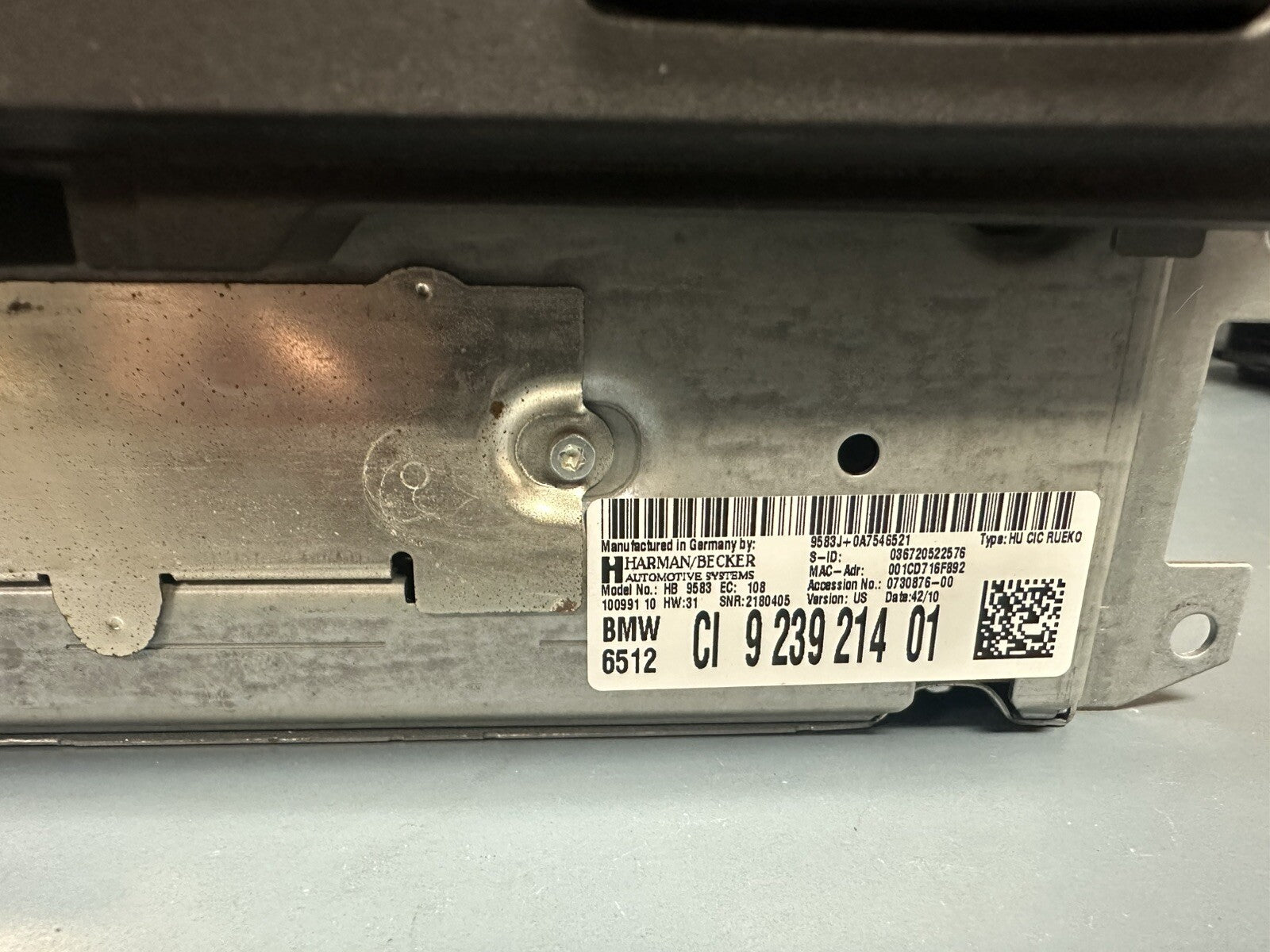 2008-2013 BMW E90 E92 328 330 335 M3 CIC Harman Becker Navigation Radio Player