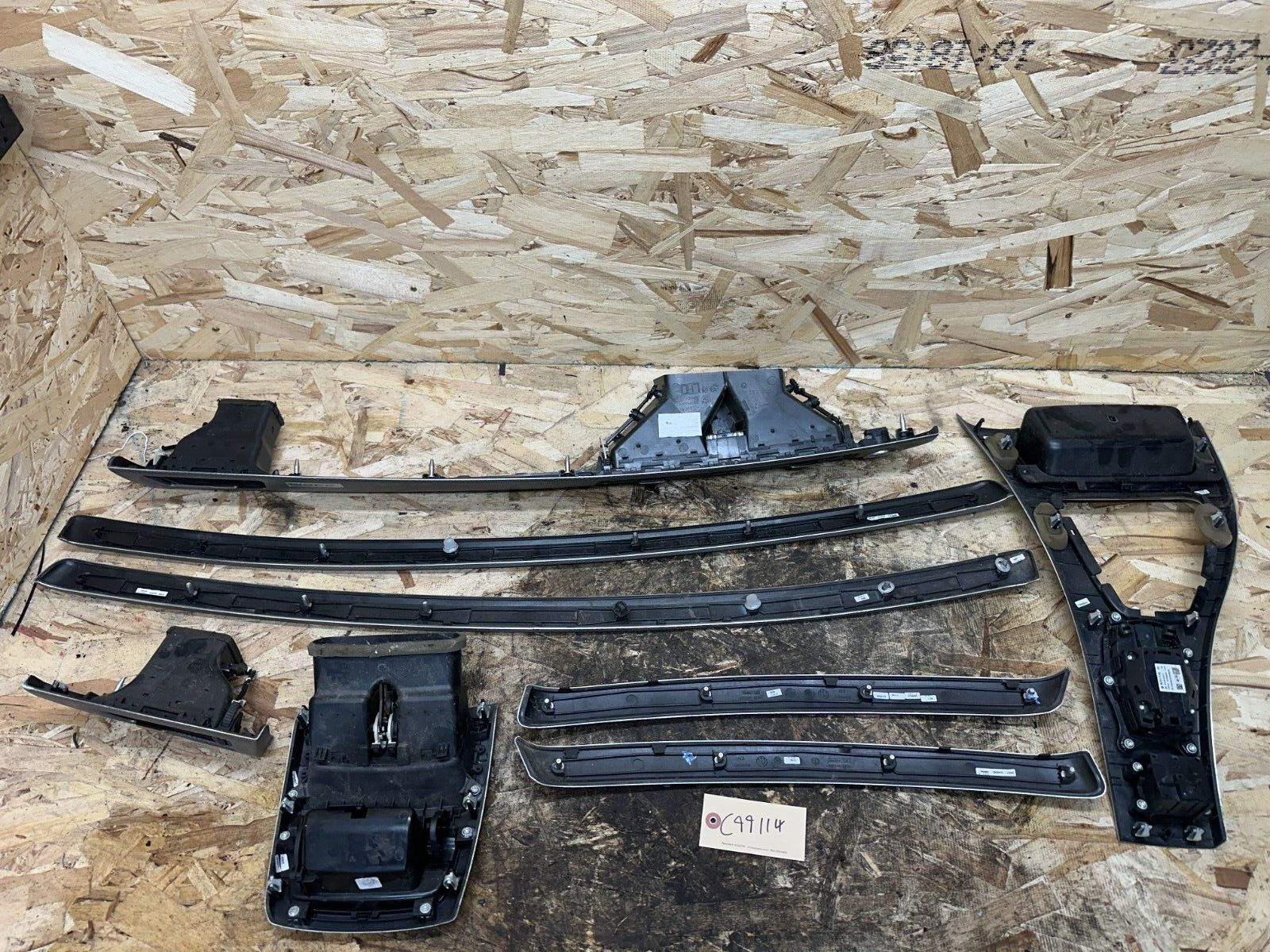 BMW 2006-2013 E92 ALUMINUM HEXAGON INTERIOR TRIM SET 8 PIECES OEM