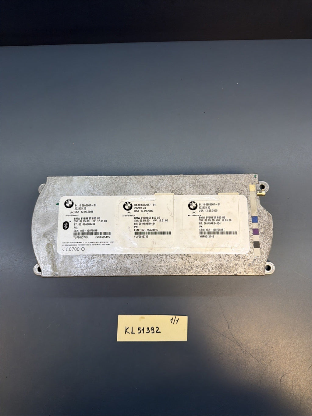 06-08 BMW E60 E90 325i 330Xi Telamatics Bluetooth Module Unit 6982067