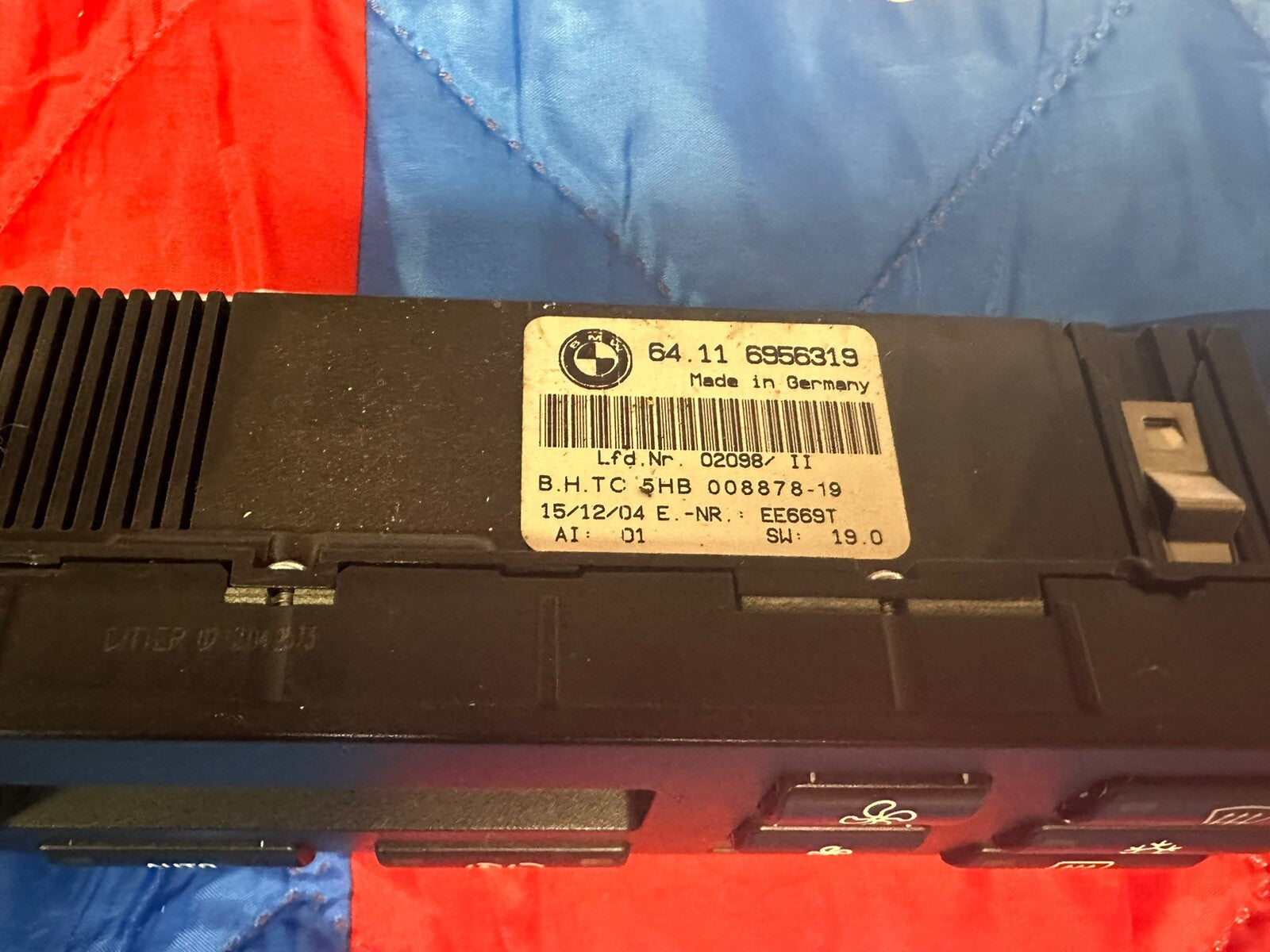 01-06 BMW M3 E46 3 SERIES AUTOMATIC CLIMATE CONTROL HEATER A/C SWITCH 6956319