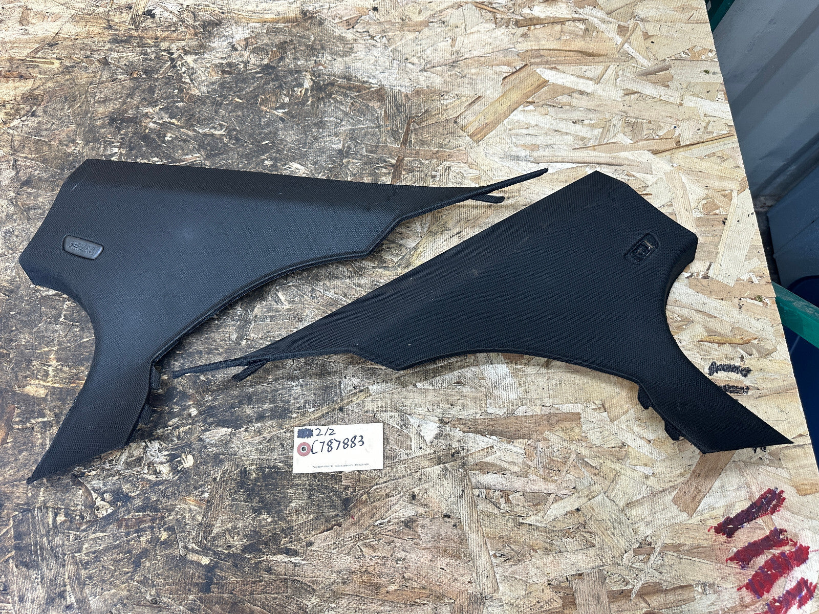 BMW 10-12 F10 5 SERIES SEDAN BLACK INTERIOR TRIM B+C PILLAR+SUN VISOR 12PC SET
