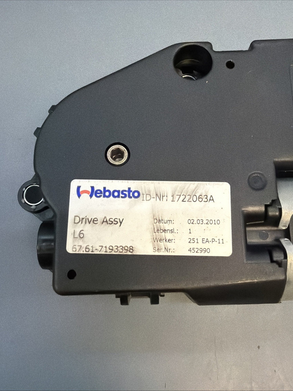 07-13 OEM BMW E90 E92 328 335 M3 Upper Sunroof Moon Roof Motor Unit 7193398