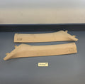 07-13 BMW E92 M3 COUPE FRONT A PILLARS TRIMS OEM BEIGE 7117468 7117467