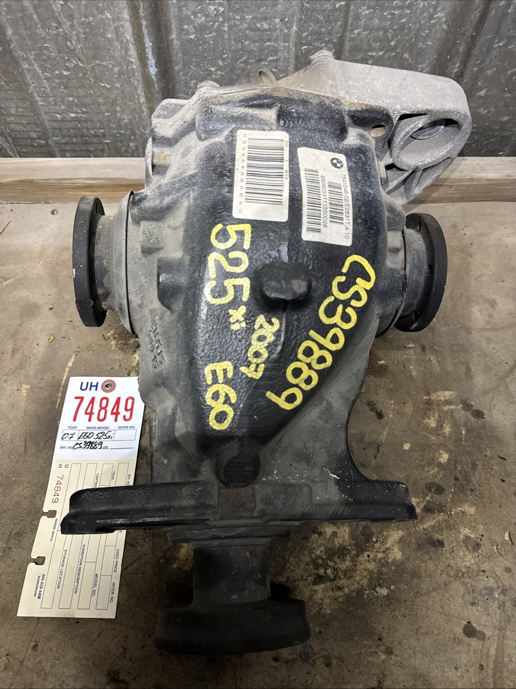 BMW REAR DIFFERENTIAL E60 SERIES 525Xi AUTO FINAL DRIVE 4.10 7541546