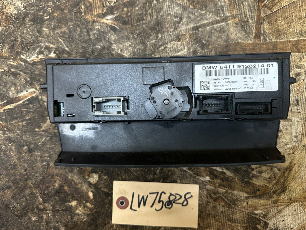 BMW 2005-2012 E90 3 SERIES AC HEATER CLIMATE CONTROL PANEL OEM 9128214