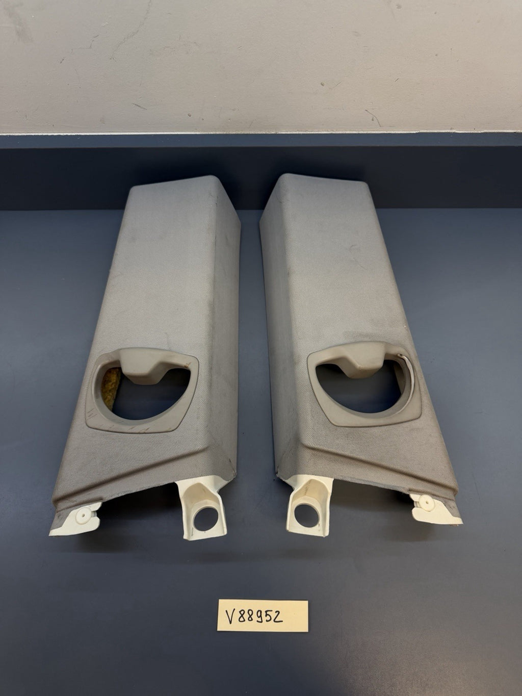 BMW E92 Right & Left Side B Pillar Center Post Trim Panel Gray 7117470 7117469