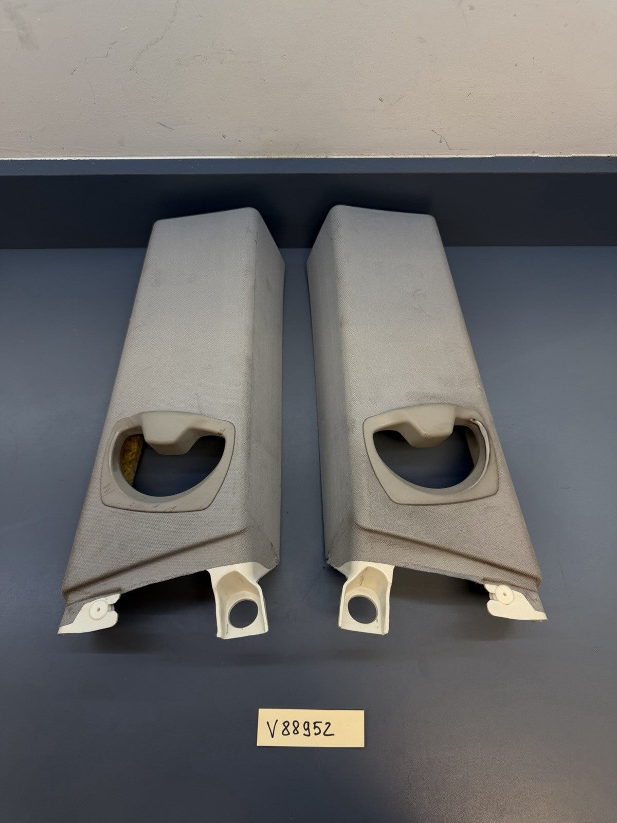 BMW E92 Right & Left Side B Pillar Center Post Trim Panel Gray 7117470 7117469