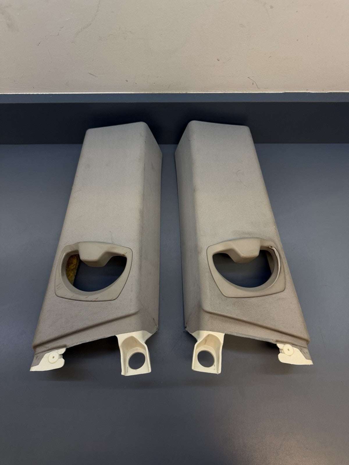 BMW E92 Right & Left Side B Pillar Center Post Trim Panel Gray 7117470 7117469