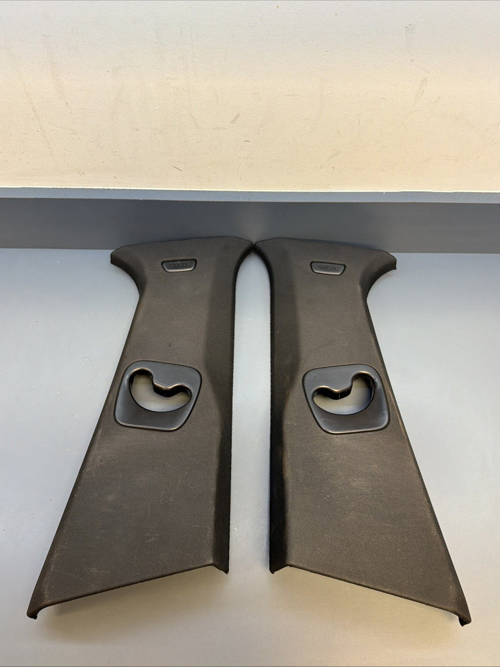 BMW 11-17 F25 X3 LEFT AND RIGHT B PILLAR BLACK TRIM PANEL SET 9169305 9169306
