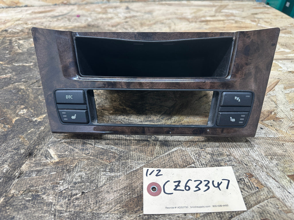 BMW 03-10 E60 5 SERIES CENTER DASH STORAGE TRAY+HEATED SEAT SWITCH WOOD 9139391
