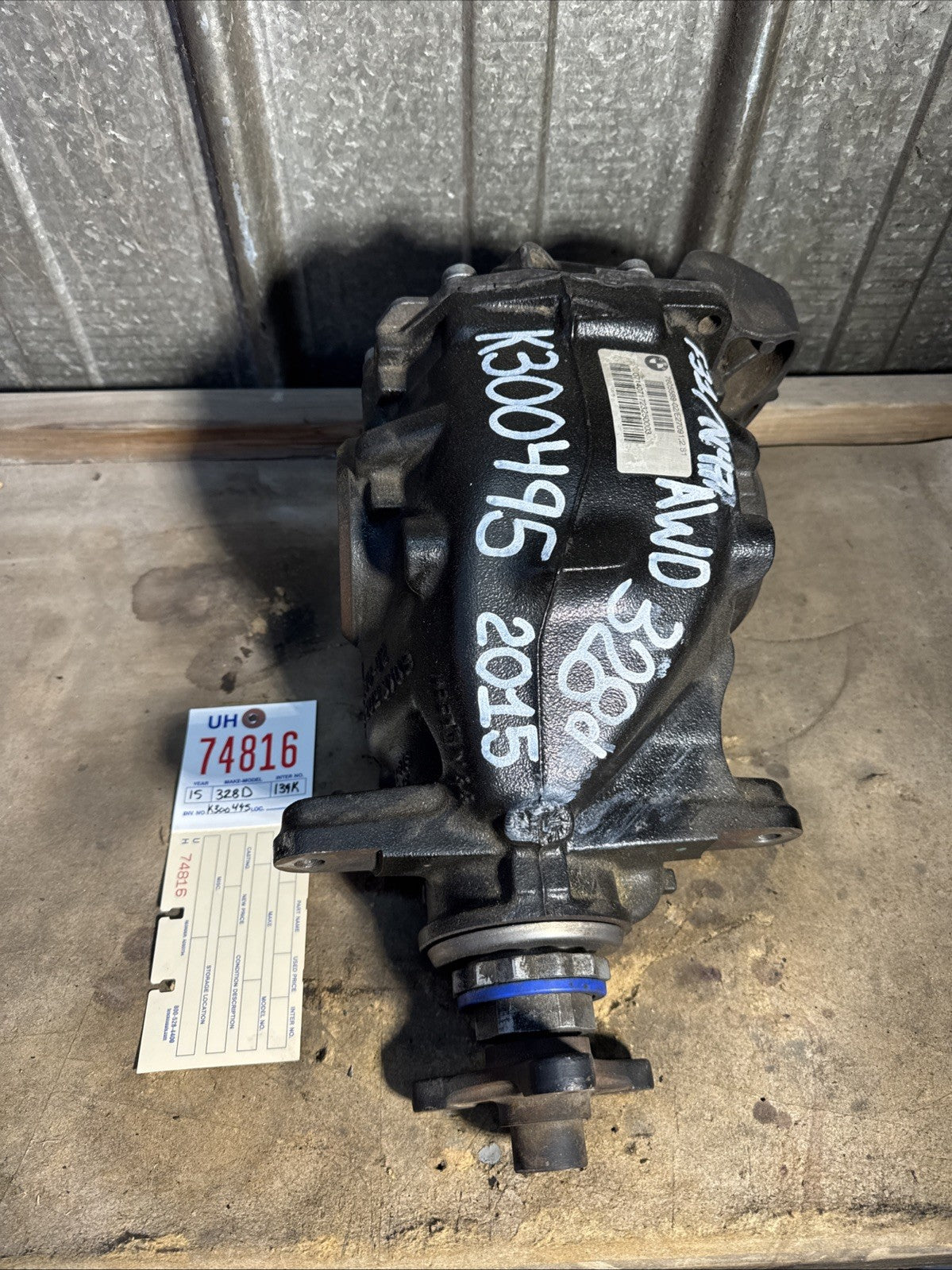 BMW REAR DIFFERENTIAL F31 SERIES 328D AWD FINAL DRIVE 2.81 7605589