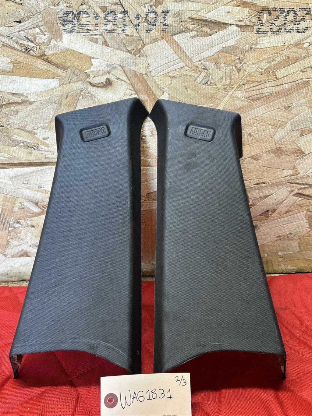 04-10 BMW X3 E83 SET OF 2 LEFT & RIGHT C Pillar Trim Panel BLACK Left 3330489