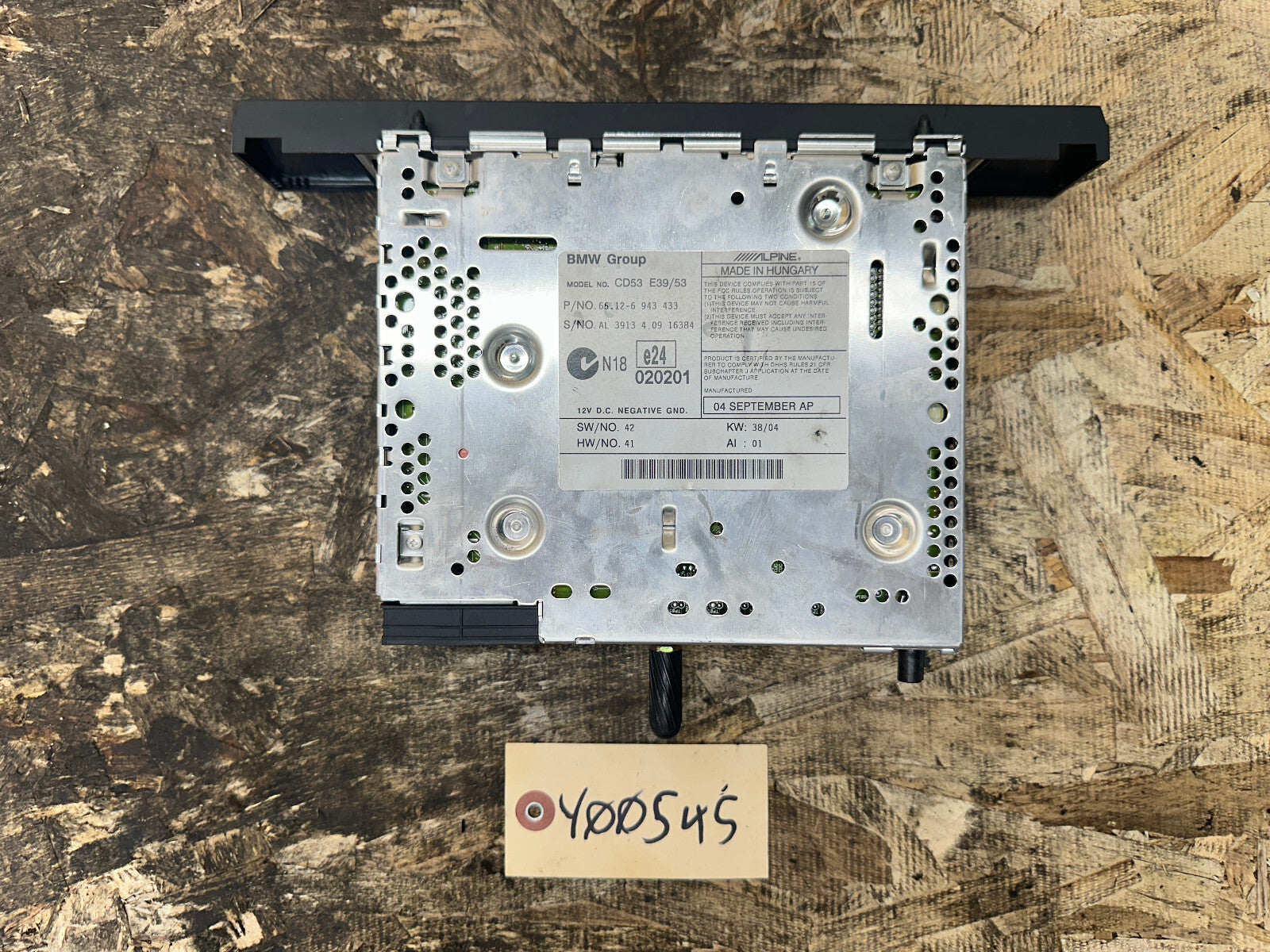 BMW 95-06 E39 E53 5 SERIES X5 DASH BUSINESS AUDIO RADIO CD PLAYER OEM 6943433