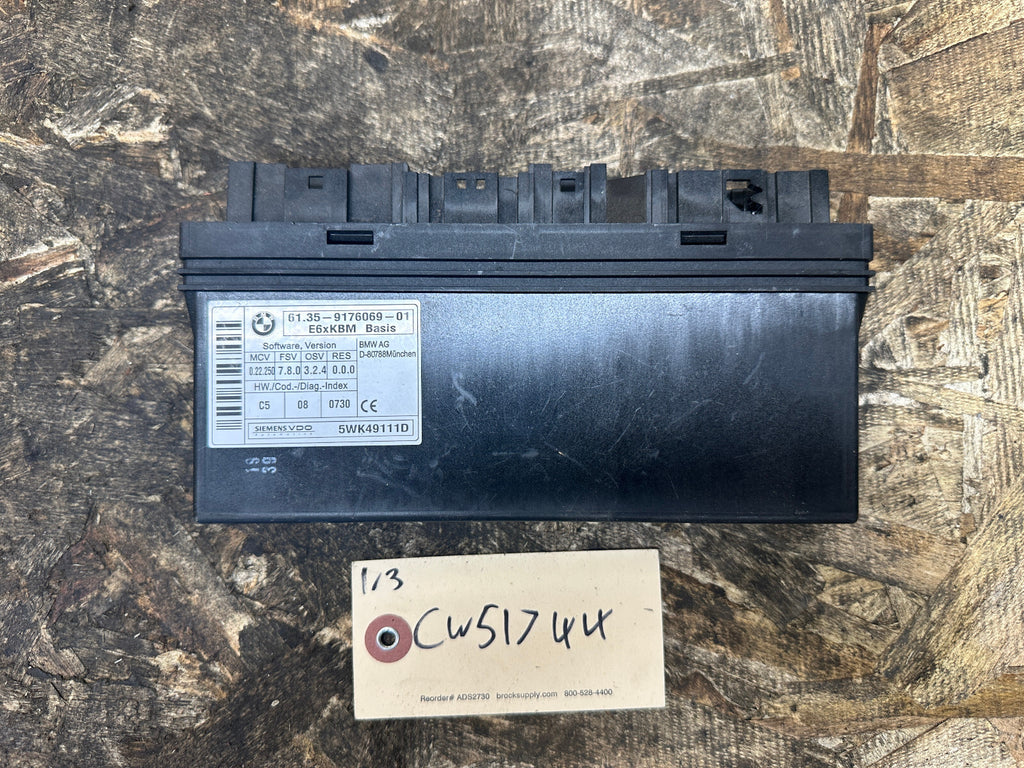 BMW 01-10 E60 E63 5/6 SERIES XDRIVE BCM BODY CONTROL MODULE OEM 9176069