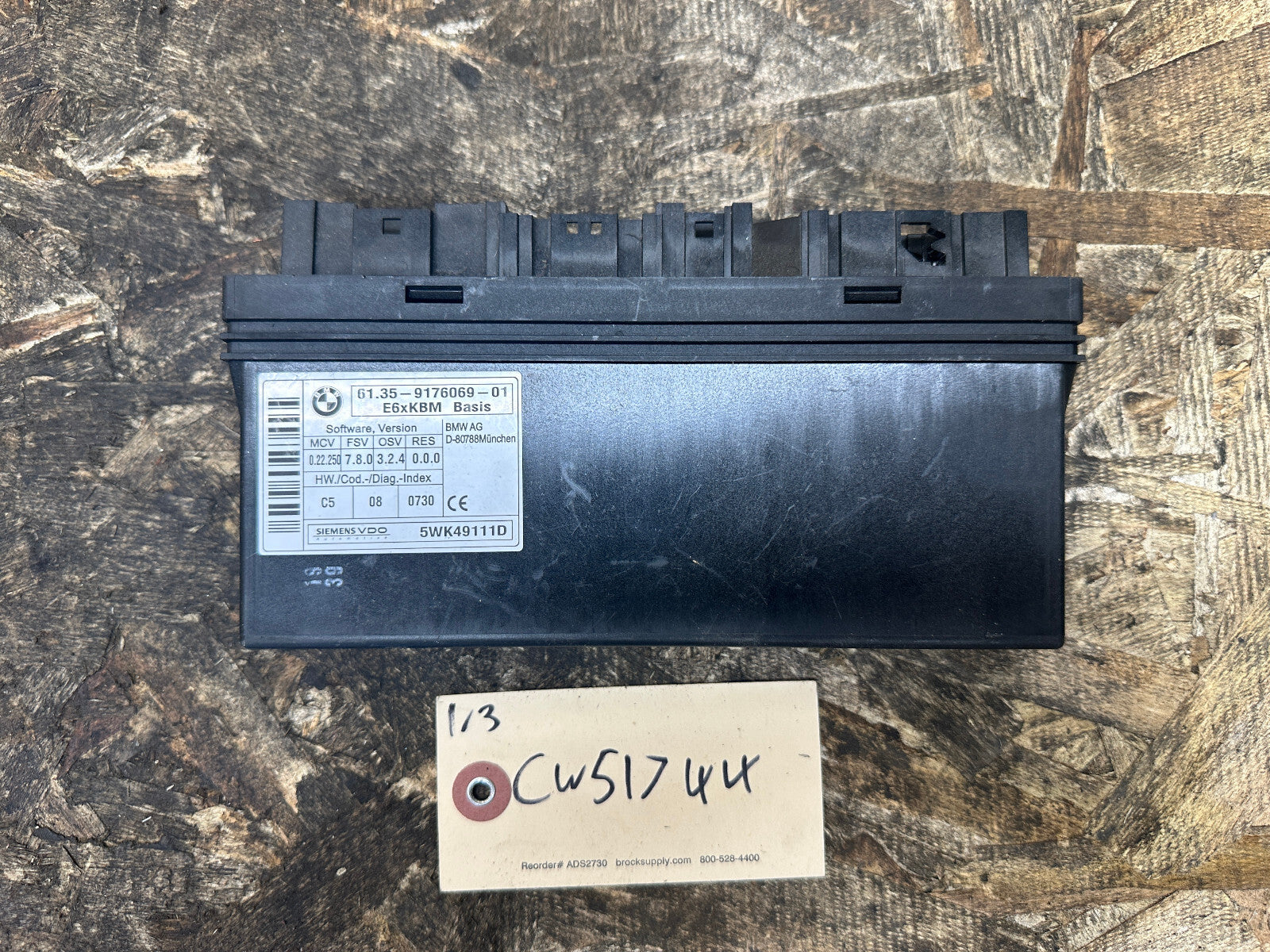 BMW 01-10 E60 E63 5/6 SERIES XDRIVE BCM BODY CONTROL MODULE OEM 9176069