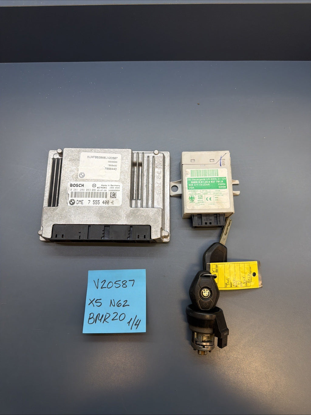 2004-2006 BMW X5 4.4i ECM ECU Engine Control Computer Module KEY EWS SET 7555400