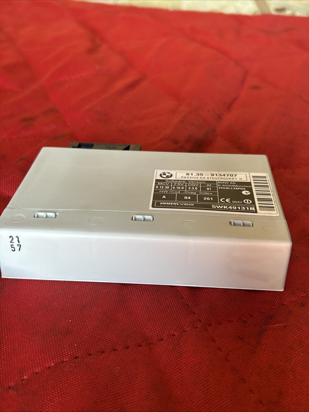 2006 -2012 BMW E60 E61 E70 E64 E63 KEYLESS GO PASSIVE CONTROL MODULE 9134707